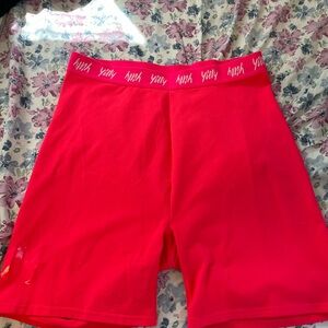 YITTY Major Label High Waist Shaping Shorts in Neon Pink, Size XL